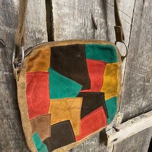 Vintage Leather Patchwork Purse